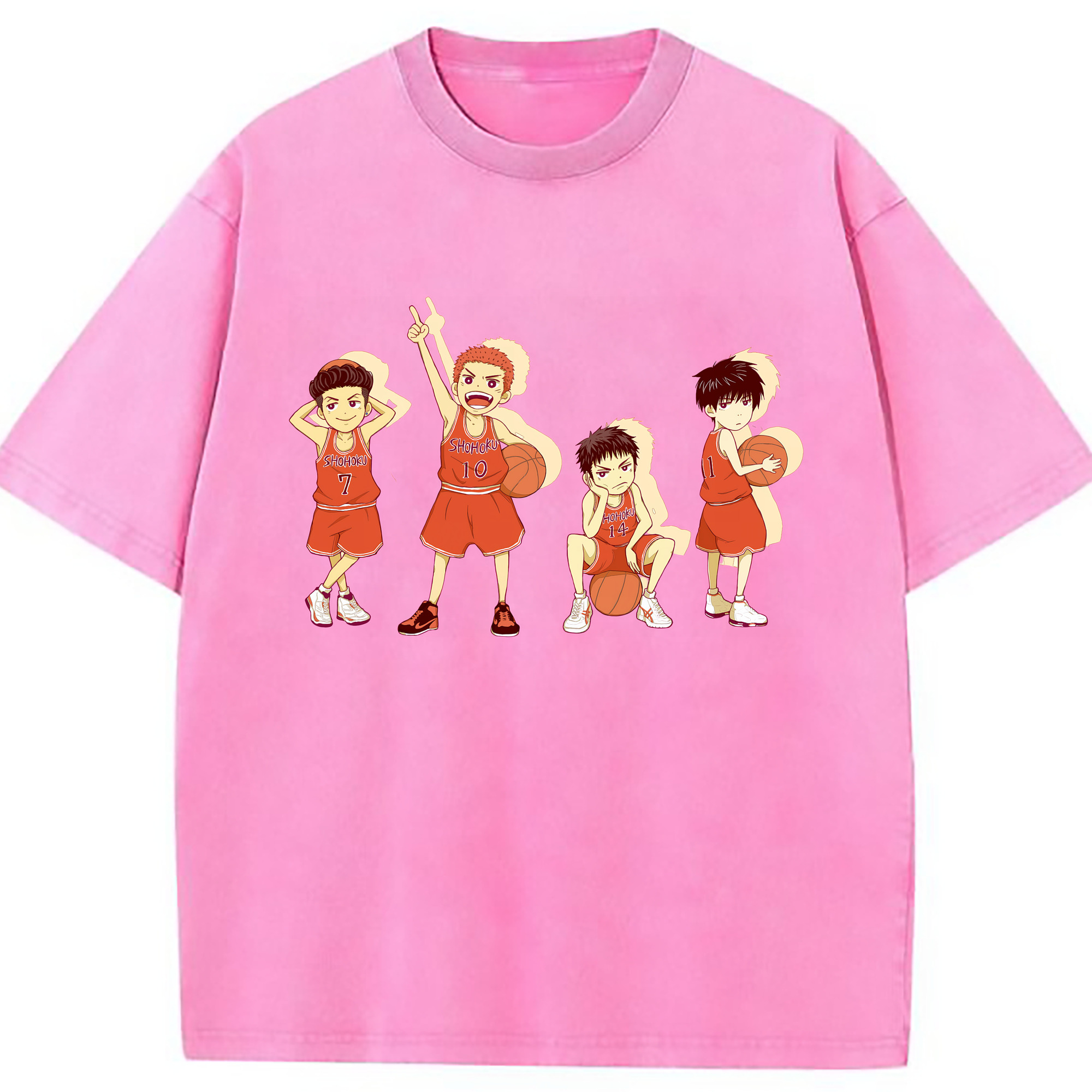 （画像用） SLAM DUNK／スラムダンク 綿100% ヴィンテージ風 半袖Tシャツ（フロントプリント）